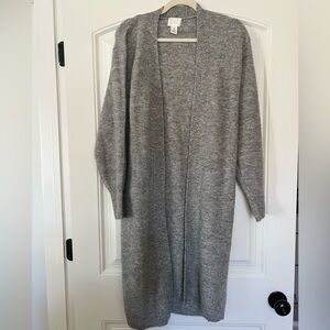 H&M Gray Long Cardigan Sweater